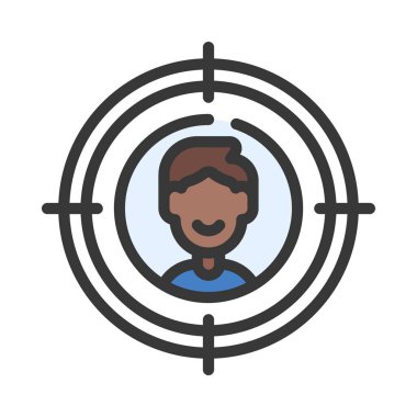 Seyirci Hedef Ağ ikonu vektör illüstrasyonu