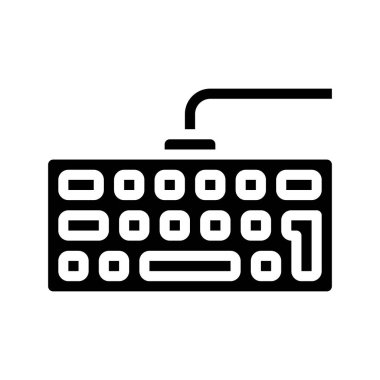 Klavye simgesi, basit stil. vektör illüstrasyonu 