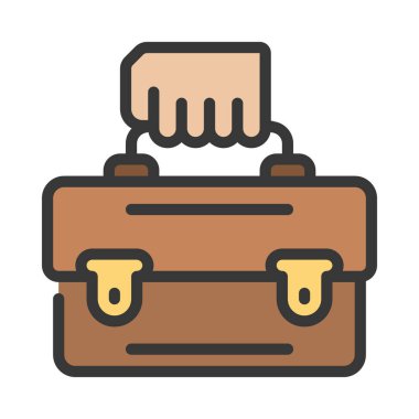 Evrak Çantası'nı web simge vektör çizim