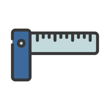 Sağ Açı Kuralları ikon vektör çizimi tasarımı