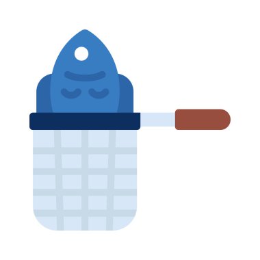 Fish Net simge vektör çizimi tasarımı