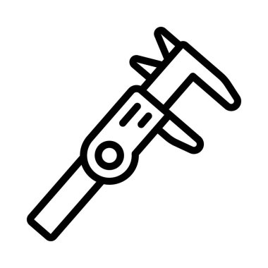 Calliper Ölçüm simgesi vektör illüstrasyon tasarımı