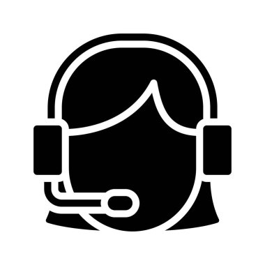 Müşteri Desteği Web simgesi vektör illüstrasyonu