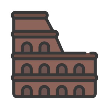 Kolezyum simgesi vektör illüstrasyon tasarımı