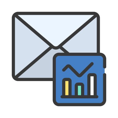 E- posta Analizleri, Beyaz Arkaplanda İzole Edilmiş Simge 