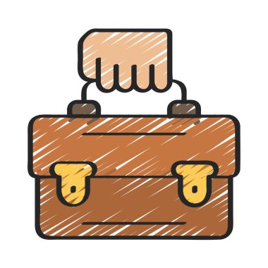 Evrak Çantası'nı web simge vektör çizim