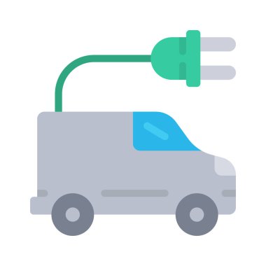 Van simgesi, vektör illüstrasyonu basit tasarım