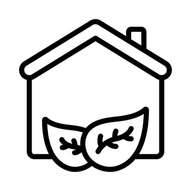 Eko ev kavramı, vektör illüstrasyonu  