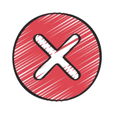 çapraz simge vektör illüstrasyonu