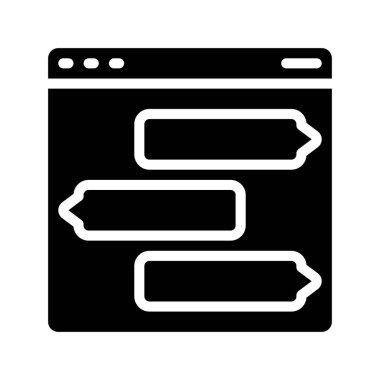 İletiler web simgesi vektör illüstrasyonu