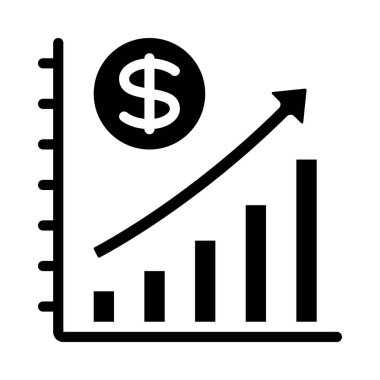İş büyümesi çizelgesi ana hatları vektörü. İş büyümesi. veri analizi