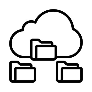 Bulut Akış Çizelgesi Simgesi, Vektör İllüstrasyonu