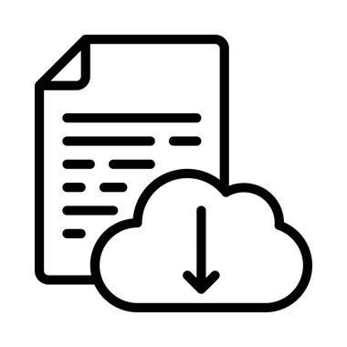 Bulut Akış Çizelgesi Simgesi, Vektör İllüstrasyonu