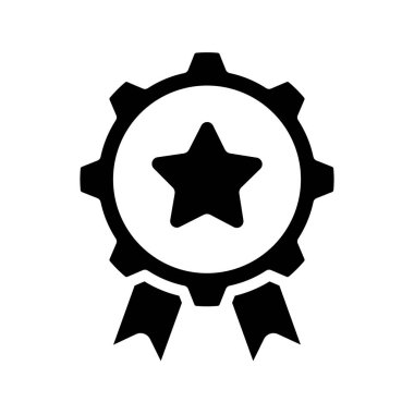 yıldız ödül vektörü ince çizgi simgesi    