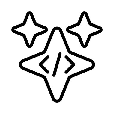 Temiz Kod Web simgesi, vektör illüstrasyonu                           