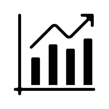 İş büyümesi çizelgesi ana hatları vektörü. İş büyümesi. veri analizi