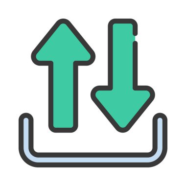 Girdi ağ simgesi vektör illüstrasyonu