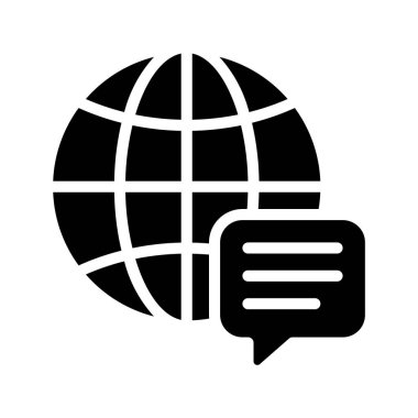 İnternet ileti simgesi, vektör illüstrasyonu 