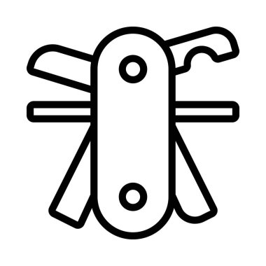 İsviçre Bıçak ikonu vektör illüstrasyon tasarımı