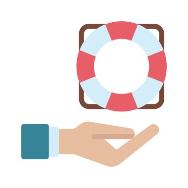 Yardım simgesi vektör illüstrasyon tasarımı sağla