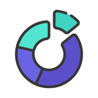 Bir Donut Çizelgesinin vektör çizimi