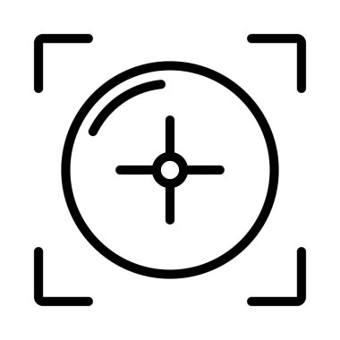 Çember Nesne Tanıma simgesi vektör illüstrasyon tasarımı