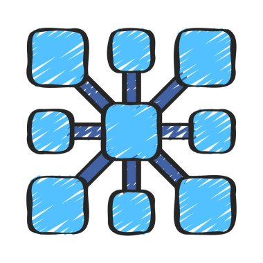 Karmaşık Veri simgesi, vektör illüstrasyonu  