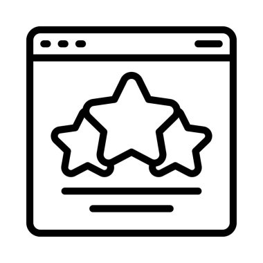 yıldızlar web vektörü ince çizgi simgesi