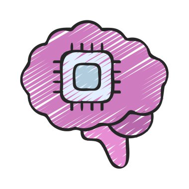 Makine Öğrenme simgesi, vektör illüstrasyonu                   