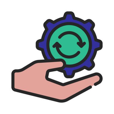 Süreç simgesi vektör illüstrasyon tasarımını ver