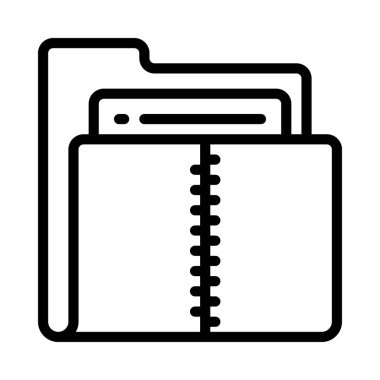 Zip Dizin simgesi, vektör illüstrasyonu 