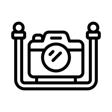 fotoğraf makinesi ikon vektör illüstrasyonu 