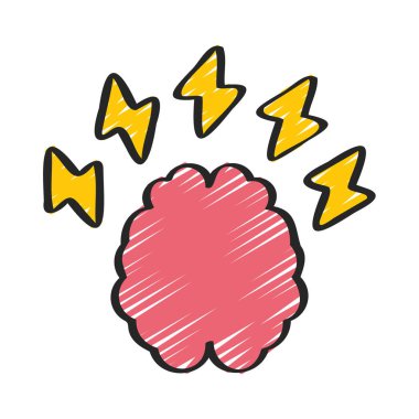 Beyin Fırtınası Web simgesi vektör illüstrasyonu