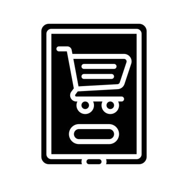 Aygıt Alışveriş Aracı Web simgesi vektör çizimi