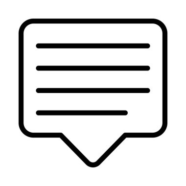 Dikdörtgen Orta Nokta İleti simgesi, vektör illüstrasyonu  