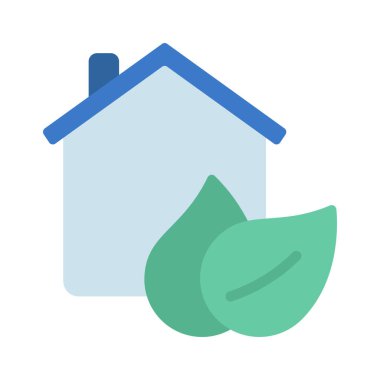 Eko ev kavramı, vektör illüstrasyonu  