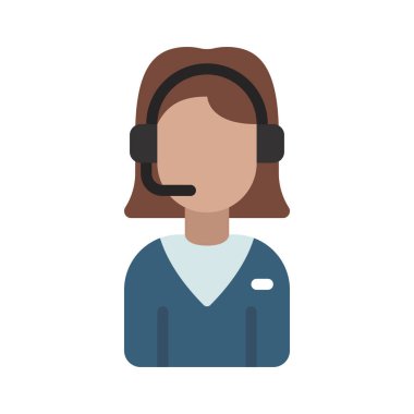 Yardım Hattı Kadın simge vektör illüstrasyon tasarımı