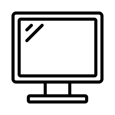 bilgisayar izleme simgesi, vektör illüstrasyonu 