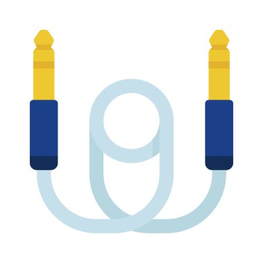 Ses Jack Kablo simgesi vektör illüstrasyon tasarımı