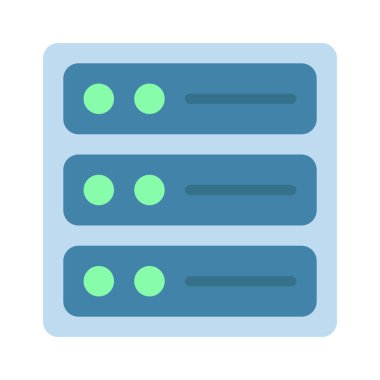 Eklenmiş Sunucu Web simgesi vektör illüstrasyonu