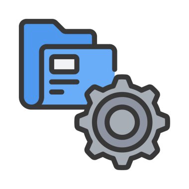 Dizin Yönetimi simgesi, vektör illüstrasyonu 