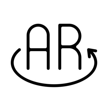 AR Döndürme Arrow web simgesi vektör çizimi