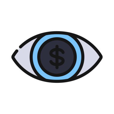 Dolar simgesi vektör illüstrasyonu