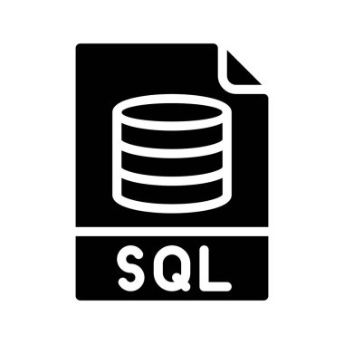 Sql simge vektör illüstrasyon tasarımı