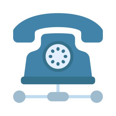 Telefon Ağı simgesi düz tasarım, vektör illüstrasyonu              