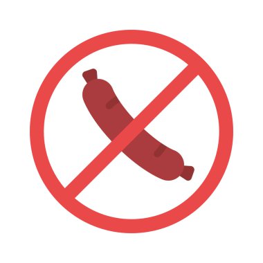 Sosis Et İşareti simgesi vektör çizimi yok