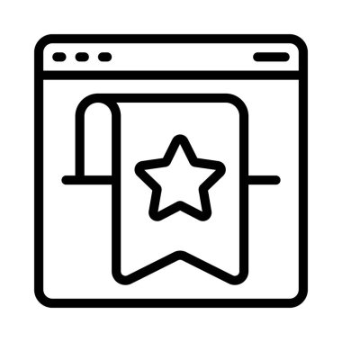 Yer İmleri Tarih simgesi, vektör illüstrasyonu 