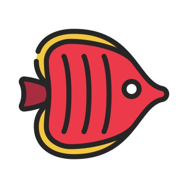 balık simgesi vektör illüstrasyonu