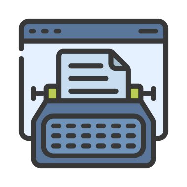 Web sitesi Kopyalama simgesi, vektör illüstrasyonu 