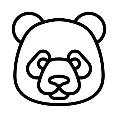 Panda simgesi çizgi film vektör illüstrasyon tasarımı 